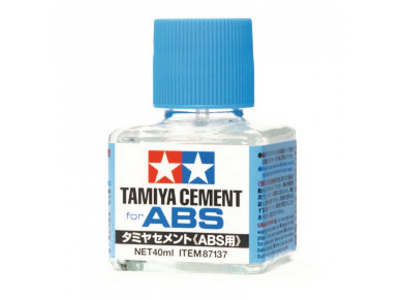 Tamiya 87137 ABS Cement with Brush - Glue - Bottle - 40ml - Tam87137 - TAM87137