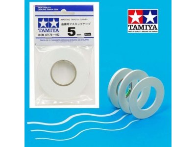 Tamiya 87179 Masking Tape for Curves 5mmX20m - Tam87179 - TAM87179-XS