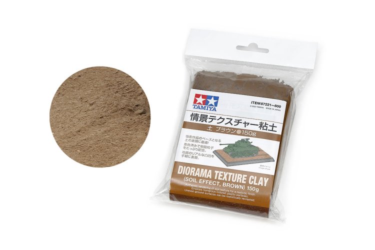 Tamiya 87221 Diorama Texture Clay  - Soil Effect Brown - 150g - Tam87221 - TAM87221-XS