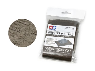 Tamiya 87222 Diorama Texture Clay  - Soil Effect Dark Earth - 150g - Tam87222 - TAM87222-XS