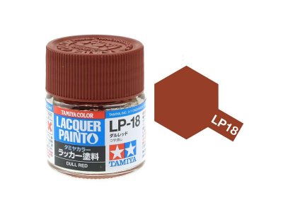 Tamiya LP-18 Dull Red - Matt - Lacquer Paint - 10ml - Tamiya lp18 - TAM82118-XS