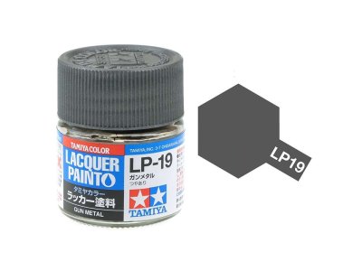 Tamiya LP-19 Gun Metal - Lacquer Paint - 10ml - Tamiya lp19 - TAM82119-XS