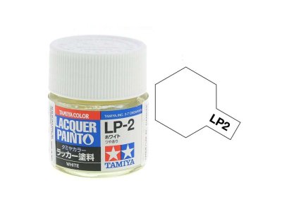 Tamiya LP-2 White - Gloss - Lacquer Paint - 10ml - Tamiya lp2 - TAM82102-XS