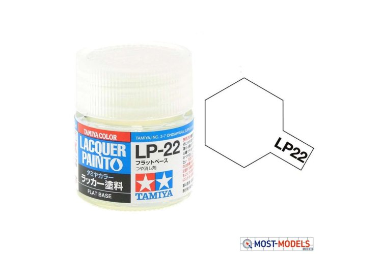 Tamiya LP-22 Flat White Base Primer - Matt - Lacquer Paint - 10ml - Tamiya lp22 1 - TAM82122-XS