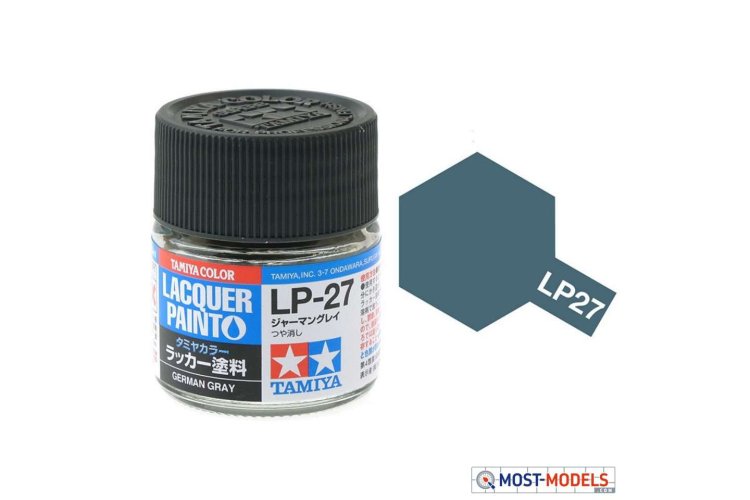 Tamiya LP-27 German Grey - Matt - Lacquer Paint - 10ml - Tamiya lp27 1 - TAM82127-XS