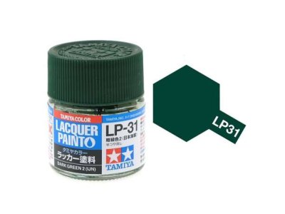 Tamiya LP-31 Dark Green 2 - Matt - Lacquer Paint - 10ml - Tamiya lp31 - TAM82131-XS