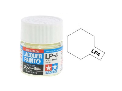 Tamiya LP-4 White - Matt - Lacquer Paint - 10ml - Tamiya lp4 1 - TAM82104-XS