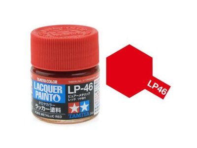 Tamiya LP-46 Pure Metallic Red - Gloss - Lacquer Paint - 10ml - Tamiya lp46 - TAM82146-XS