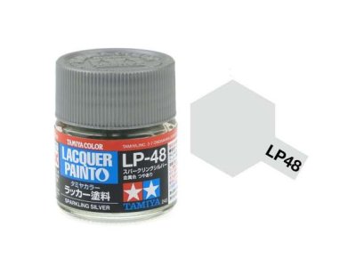 Tamiya LP-48 Sparkling Silver - Gloss - Lacquer Paint - 10ml - Tamiya lp48 - TAM82148-XS