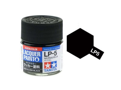 Tamiya LP-5 Black - Satin - Lacquer Paint - 10ml - Tamiya lp5 - TAM82105-XS