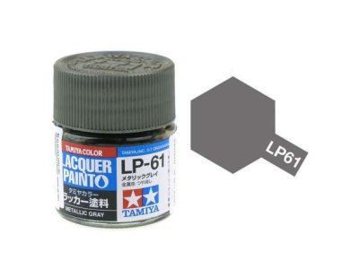 Tamiya LP-61 Grey Metallic - Matt - Lacquer Paint - 10ml - Tamiya lp61 - TAM82161-XS