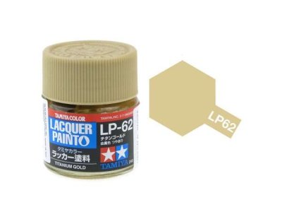 Tamiya LP-62 Titanium Gold - Gloss - Lacquer Paint - 10ml - Tamiya lp62 - TAM82162-XS