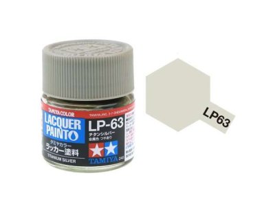 Tamiya LP-63 Titanium Silver - Gloss - Lacquer Paint - 10ml - Tamiya lp63 - TAM82163-XS