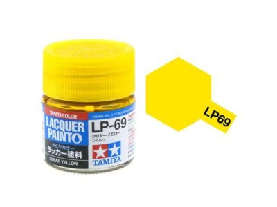 Tamiya LP-69 Yellow - Clear - Gloss - Lacquer Paint - 10ml - Tamiya lp69 1  - TAM82169-XS