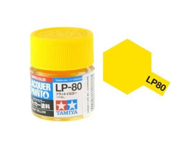 Tamiya LP-80 Yellow - Matt - Lacquer Paint - 10ml - Tamiya lp80 - TAM82180-XS