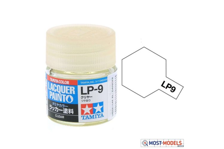 Tamiya LP-9 Clear Varnish - Gloss - Lacquer Paint - 10ml - Tamiya lp9 1 - TAM82109-XS