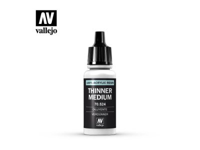 Vallejo 70524 Thinner Medium (17 ml) - Thinner medium vallejo 70524 17ml - VAL70524-XS