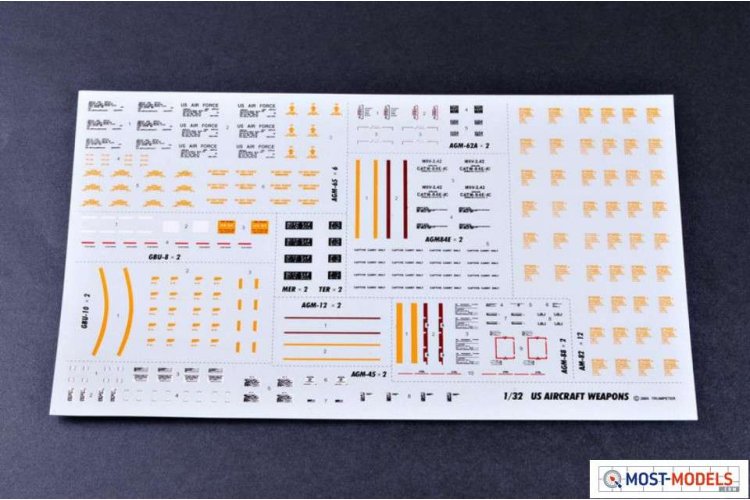 1:32 Trumpeter 02231 USS A-7E Corsair II Plane - Tru02231 decals2 - TRU02231