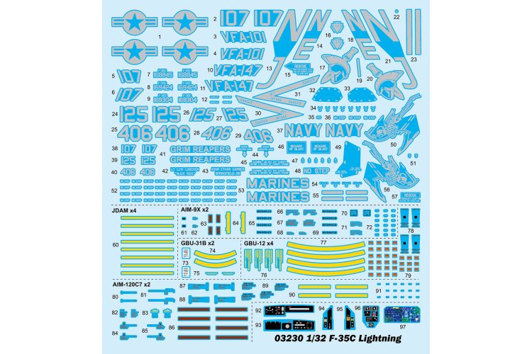 1:32 Trumpeter 03230 F-35C Lightning Plane - Tru03230 7 - TRU03230