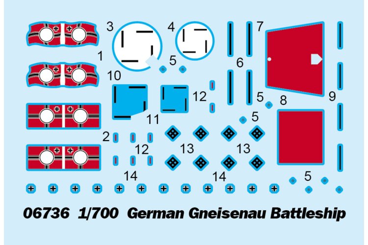 1:700 Trumpeter 06736 German Gneisenau Battleship - Tru06736 4 - TRU06736