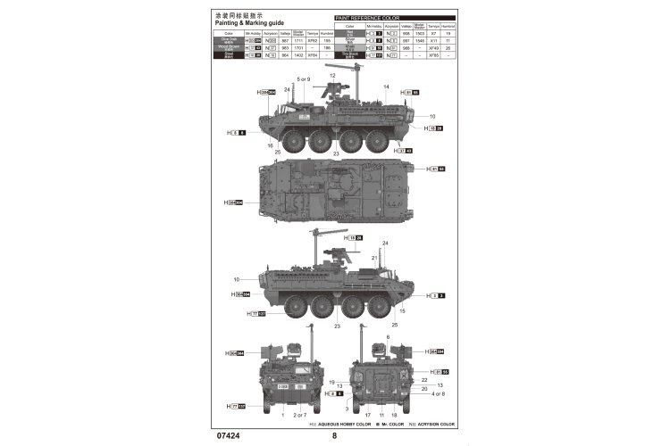 1:72 Trumpeter 07424 M1131 Stryker Fire Support Vehicle - Militair Voertuig - Tru07424 4 - TRU07424