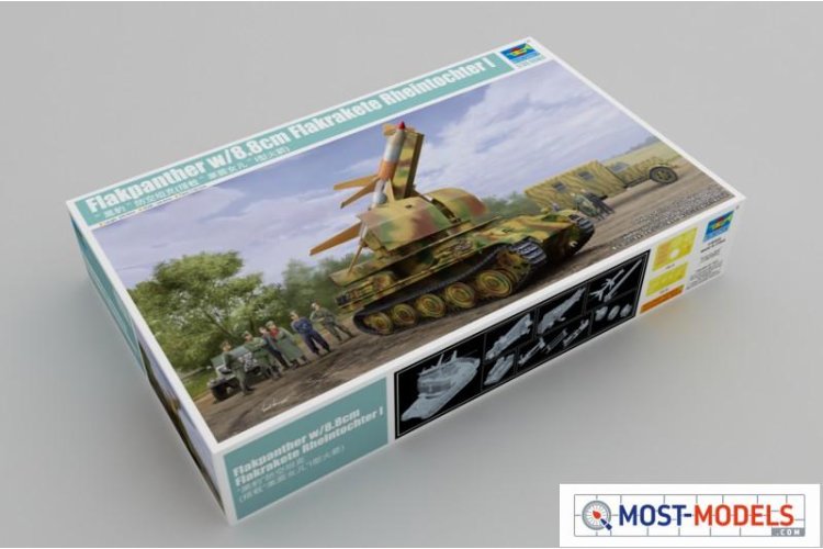 1:35 Trumpeter 09532 Flakpanther w/8.8cm Flakrakete Rheintochter I - Tru09532 1 - TRU09532