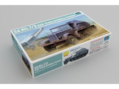 1:35 Trumpeter 09537 Sd.Kfz.7/3 Half-Track Artillery Tractor  - Tru09537front - TRU09537