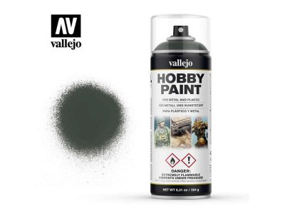 Vallejo 28026 Dark Green Primer - Spray - 400ml - Val28026 vallejo hobby spray paint 28026 dark green - VAL28026