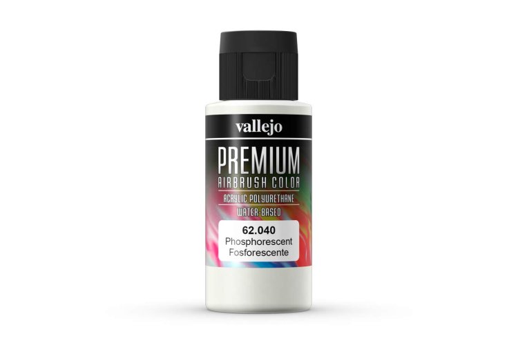 Vallejo 62040 Premium Airbrush Color - Phosphorescent - Fluorescent - 60ml - Val62040 - VAL62040-XS