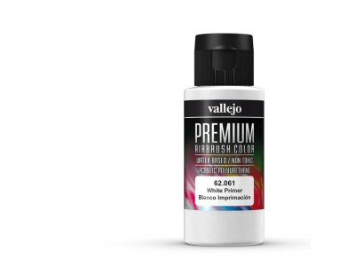 Vallejo 62061 Premium Airbrush Color - White - Primer - 60ml - Val62061 xs - VAL62061-XS