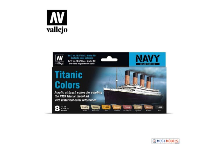 Vallejo 71646 Titanic Ship Colors - Acryl Set - Val71646 vallejo navy titanic 71646 2 - VAL71646-XS