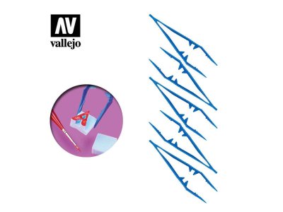 Vallejo T12006 Plastic Tweezers x5 - Vallejo hobby tools plastic tweezers x5 t12006 - VALT12006