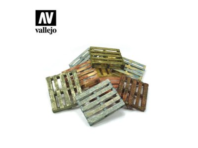 1:35 Vallejo SC233 Wooden Pallets for Diorama - Vallejo scenics diorama accessories wooden pallets sc233 - VALSC233