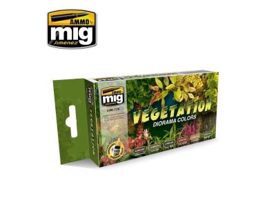 AMMO MIG 7176 Vegetation Diorama Colors - Acryl Set - Vegetation diorama colors - MIG7176-XS