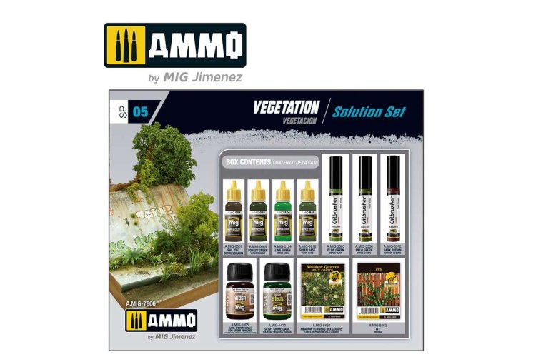 AMMO MIG 7806 Super Pack Vegetation - Solution Set - Vegetation solution set 1  - MIG7806