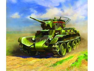 1:35 Zvezda 3545 Soviet Light Tank BT-7 - Zvz3545front - ZVZ3545