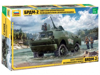 1:35 Zvezda 3638 Soviet Armored Reconnaissance Vehicle BDRM-2 - Zvz3638 sovetskaya bronirovannaya razvedyvatelno dozornaya mashina brdm 2 - ZVZ3638