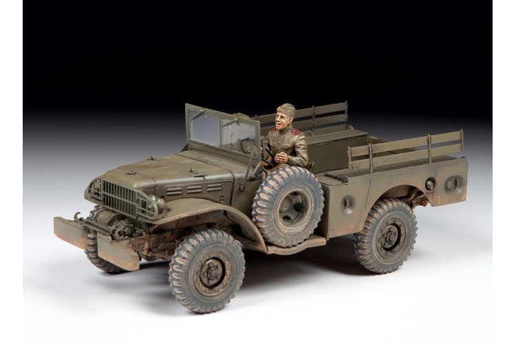 1:35 Zvezda 3664 US WWII Military Multi-Purpose Vehicle 3/4t Dodge WC-52 - Zvz3664 us 3 4 wc 52 back kx  - ZVZ3664