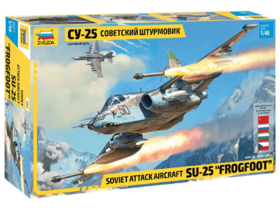 1:48 Zvezda 4807 Sukhoi SU-25 Frogfoot Soviet Attack Aircraft - Zvz4807 - ZVZ4807