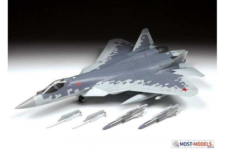 1:48 Zvezda 4824 Russian fifth-generation fighter SU-57 - Suchoi - Zvz4824 2 - ZVZ4824