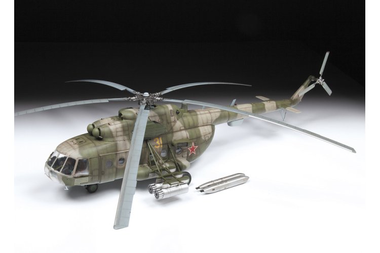 1:48 Zvezda 4828 Soviet multipurpose helicopter Mil Mi-8MT - Hip-H - Zvz4828 mi 8mt back sb  - ZVZ4828