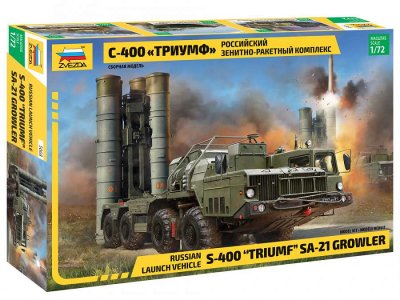 1:72 Zvezda 5068 Russian launch vehicle S-400 «Triumf» SA-21 Growler - Zvz5068 rossiyskiy zenitno raketnyy kompleks s 400 triumf - ZVZ5068