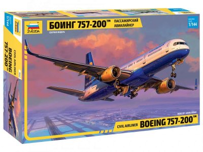 1:144 Zvezda 7032 Civil airliner Boeing 757-200 Plane - Zvz7032 passazhirskiy avialayner boing 757 200 - ZVZ7032