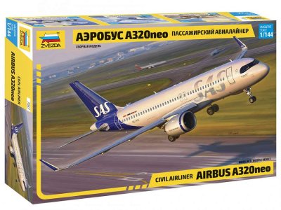 1:144 Zvezda 7037 Civil Airliner Airbus A320neo - Zvz7037 passazhirskiy avialayner aerobus a320neo - ZVZ7037