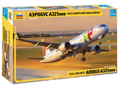 1:144 Zvezda 7043 Airbus A321neo Plane - Zvz7043 passazhirskiy avialayner aerobus a321neo - ZVZ7043