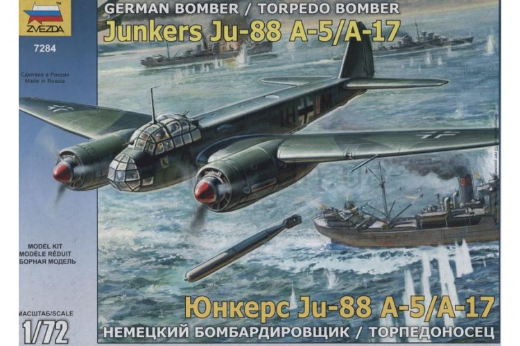 1:72 Zvezda 7284 Junkers JU-88 A5/A17 - Zvz7284 1 - ZVZ7284