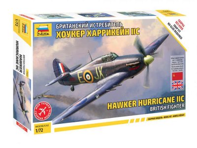 1:72 Zvezda 7322 British Fighter Hawker Hurricane IIC - Zvz7322 britanskiy istrebitel khouker kharrikeyn iic - ZVZ7322