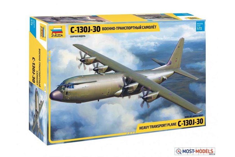 1:72 Zvezda 7324 Heavy transport plane C-130J-30 - Zvz7324 z face 1 - ZVZ7324