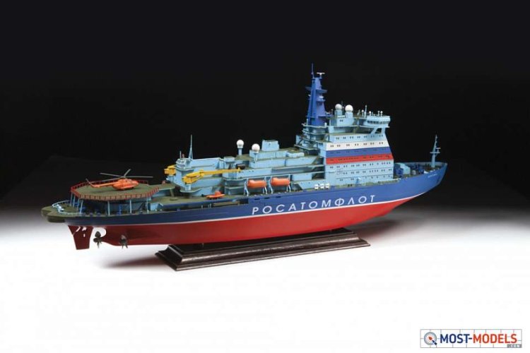 1:350 Zvezda 9044 Russian nuclear-powered icebreaker project 22220 "ARKTIKA" - Zvz9044 img 6773 - ZVZ9044